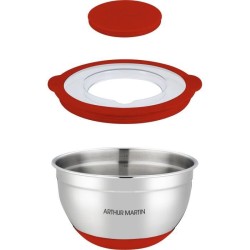 Set de saladiers - ARTHUR MARTIN - AM032 - 16-20-24 cm - Couvercles hermétiqu...