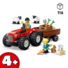 LEGO City 60461 Tracteur agricole rouge avec remorque et moutons - Jeu pour e...