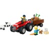 LEGO City 60461 Tracteur agricole rouge avec remorque et moutons - Jeu pour e...