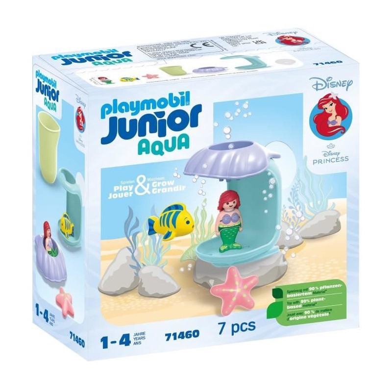 PLAYMOBIL Junior 71460 Ariel avec coquillage de bain, Disney, Jouet pour le b...