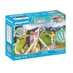 PLAYMOBIL 71640 Cavaliere avec criniere de cheval a colorier, Horses of Water...