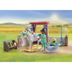 PLAYMOBIL 71471 Vétérinaire avec animaux de la ferme, Country la ferme, 55 pi...