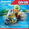 PLAYMOBIL 71205 Urgentiste avec moto, City Action Les Secouristes, effet lumi...