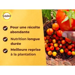 SOLABIOL Engrais tomates & légumes du soleil - 1,5kg - Jusqu'a 30 plants - Nu...