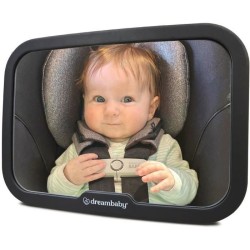 Grand miroir réglable - DREAMBABY - Pour siege arriere de bébé - Rectangulair...