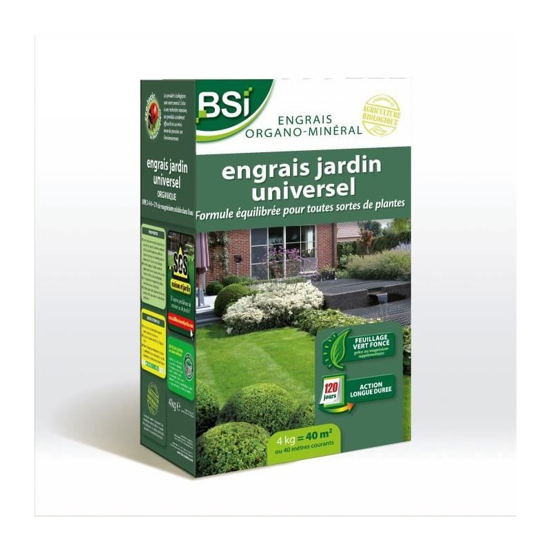 BSI - Engrais Bio - Universel - Pour Végétaux Multiples - Gazon, Potager, Fle...