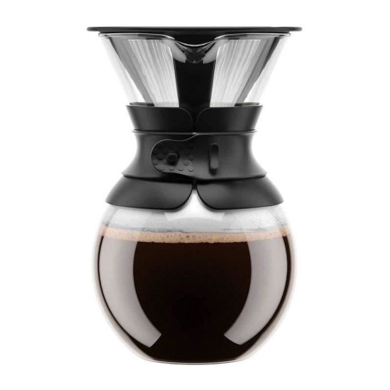 POUR OVER - Cafetiere BODUM , filtre permanent maille inox, 1.0 l, 8 tasses