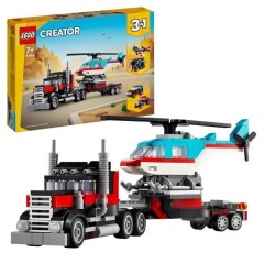 LEGO 31146 Creator 3en1 Le Camion Remorque avec Hélicoptere, Jouet d'Hélicopt...