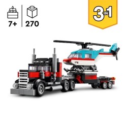 LEGO 31146 Creator 3en1 Le Camion Remorque avec Hélicoptere, Jouet d'Hélicopt...