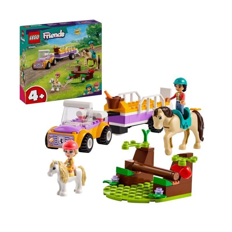 LEGO 42634 Friends La Remorque du Cheval et du Poney, Jouet avec Figurines Li...