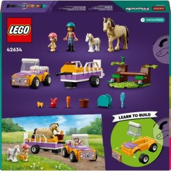 LEGO 42634 Friends La Remorque du Cheval et du Poney, Jouet avec Figurines Li...