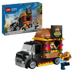 LEGO 60404 City Le Food-truck de Burgers, Jouet de Camionnette, Jeu Imaginati...