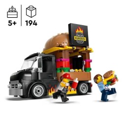 LEGO 60404 City Le Food-truck de Burgers, Jouet de Camionnette, Jeu Imaginati...