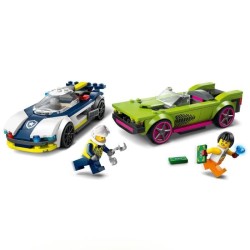LEGO 60415 City La Course-Poursuite entre la Voiture de Police et la Super Vo...