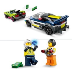 LEGO 60415 City La Course-Poursuite entre la Voiture de Police et la Super Vo...