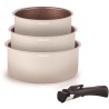 Set de 3 casseroles ARTHUR MARTIN - AM2655 - 16-18-20 cm + 1 poignée amovible...