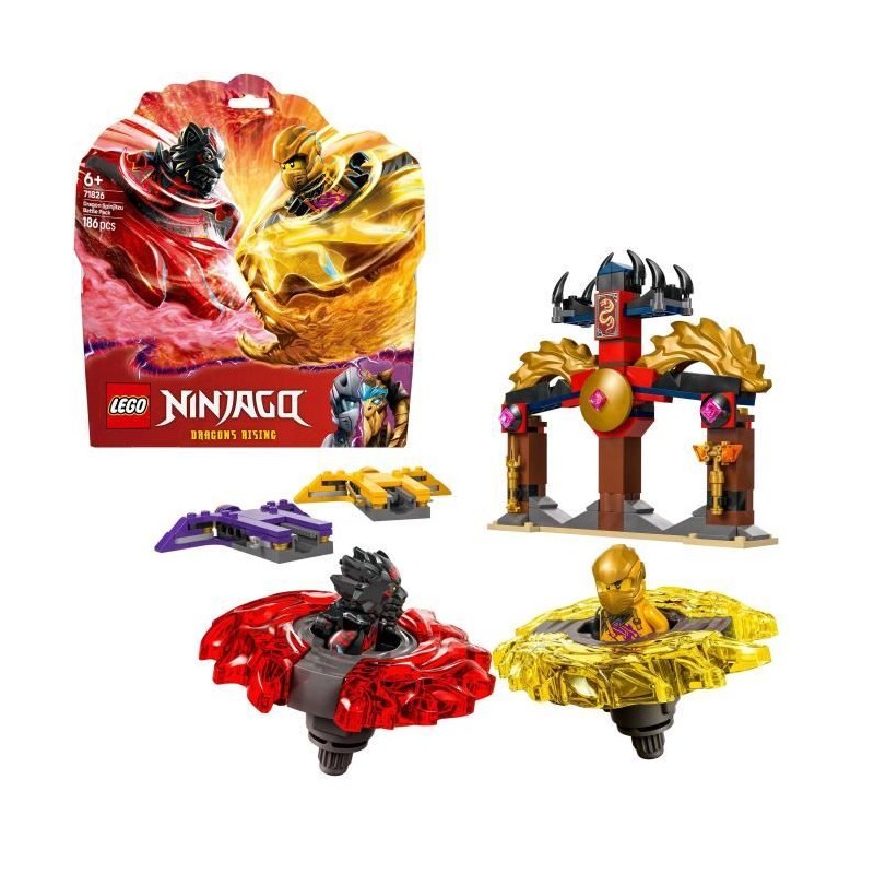 LEGO NINJAGO 71826 Pack de combat Spinjitzu du dragon - Jeu de construction d...