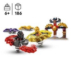 LEGO NINJAGO 71826 Pack de combat Spinjitzu du dragon - Jeu de construction d...