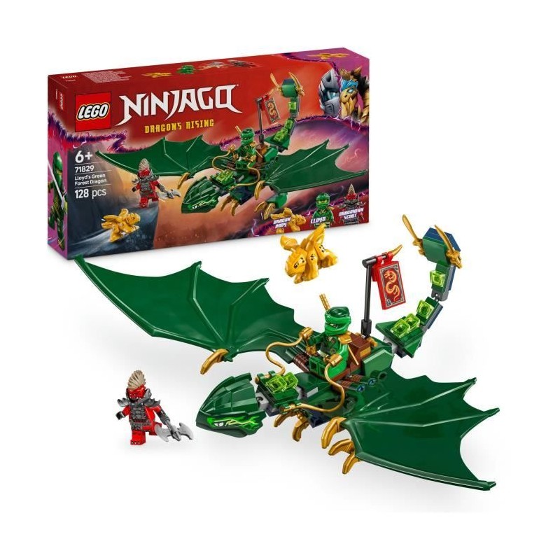 LEGO NINJAGO 71829 Le dragon vert de la foret de Lloyd - Jeu de construction ...