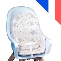 LOOPING Coussin Chaise Haute Bébé | PVC Imperméable, Sangles, Fabriqué en Fra...