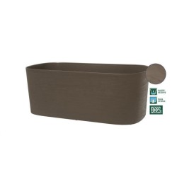 Jardiniere avec réserve d'eau - GARDEN ID Respect - Taupe 50 x 17 cm - 100% d...