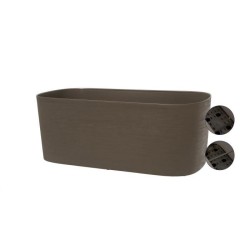 Jardiniere avec réserve d'eau - GARDEN ID Respect - Taupe 50 x 17 cm - 100% d...