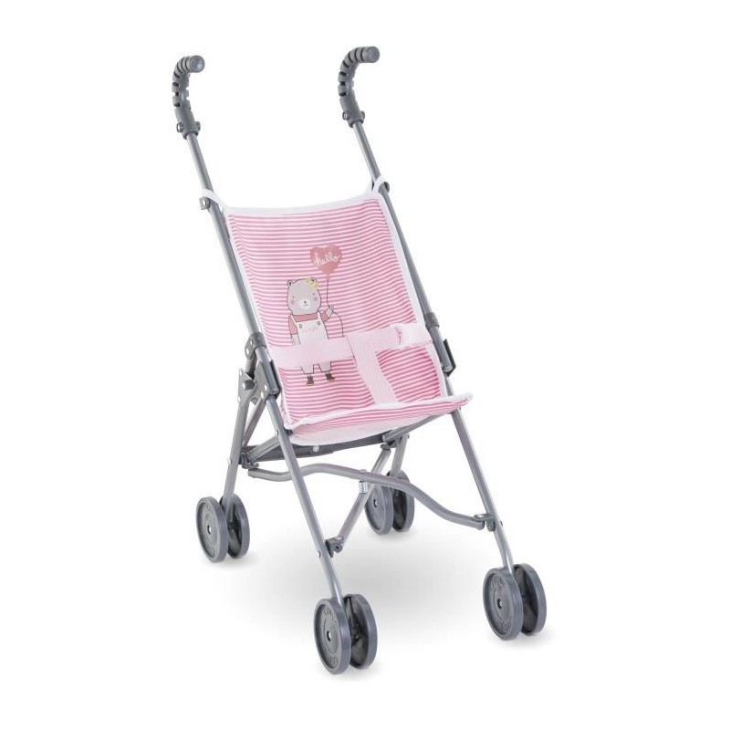 Accessoire poupon - COROLLE - Poussette canne rose pour poupon 30, 36
