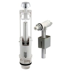 Kit mécanisme WC a alimentation latérale avec flotteur - ROUSSEAU - Anti-siph...