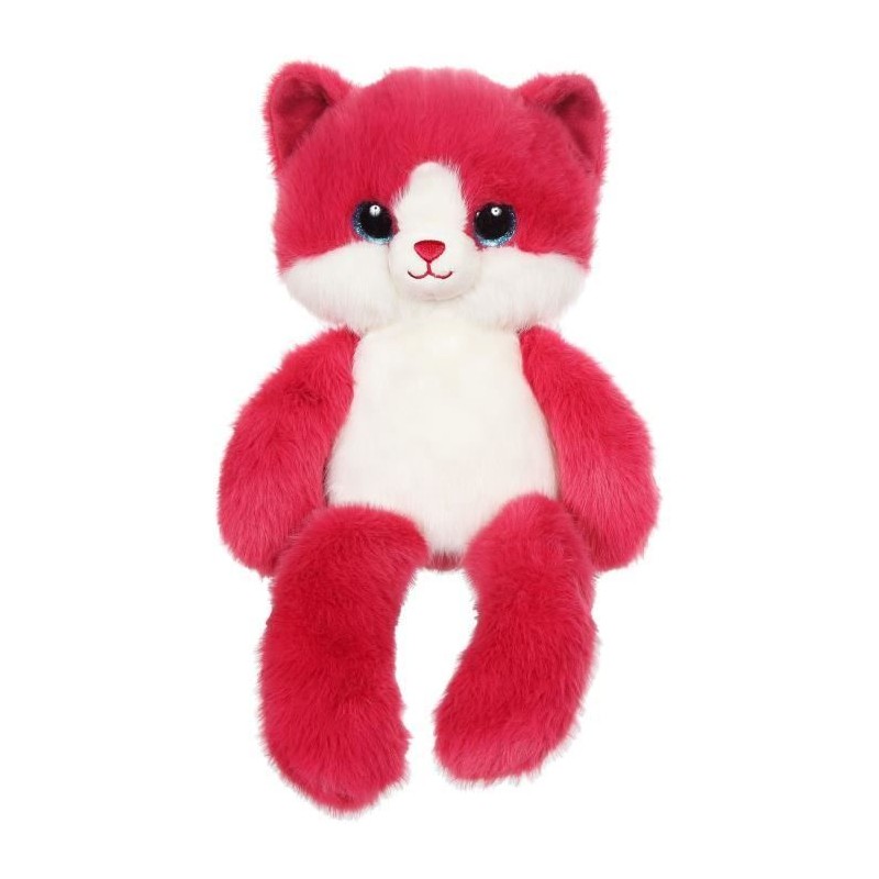 Peluche Chat Leggies - GIPSY TOYS - Framboise, 48 cm