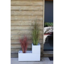 Pot de fleurs Carré 30 cm - EDA - Graphit Up - 21 L - Intérieur / Extérieur -...