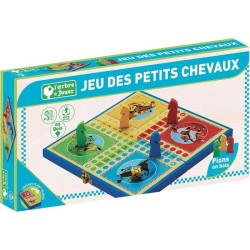 Jeujura - Coffret Pliant Petits Chevaux - L'arbre a Jouer - Jeu de Société - ...