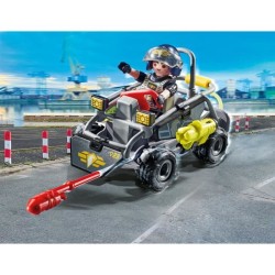 PLAYMOBIL 71147 Quad transformable de bandit, Les policiers Unité d'élite, Ci...