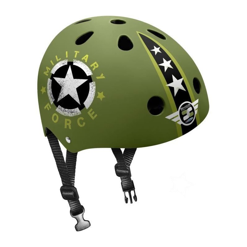 Casque Skate STAMP Skids Control Military Star - Mixte - Taille 53/57 cm - Vert