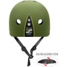 Casque Skate STAMP Skids Control Military Star - Mixte - Taille 53/57 cm - Vert
