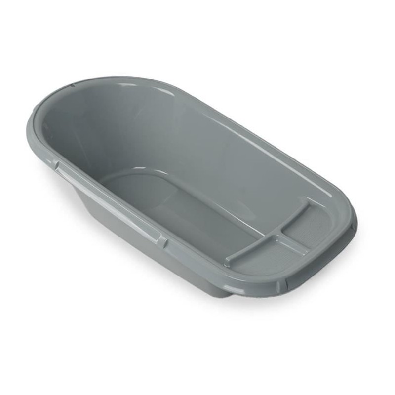 Baignoire bébé - THERMOBABY - Luxe Gris Charme - Taille adaptée - Stable et r...