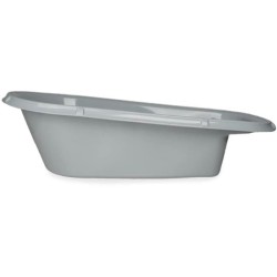Baignoire bébé - THERMOBABY - Luxe Gris Charme - Taille adaptée - Stable et r...