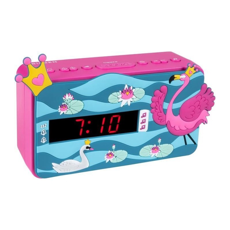 Réveil LED BIGBEN INTERACTIVE R15PRINCESS3D - Effet 3D - Décor princesse