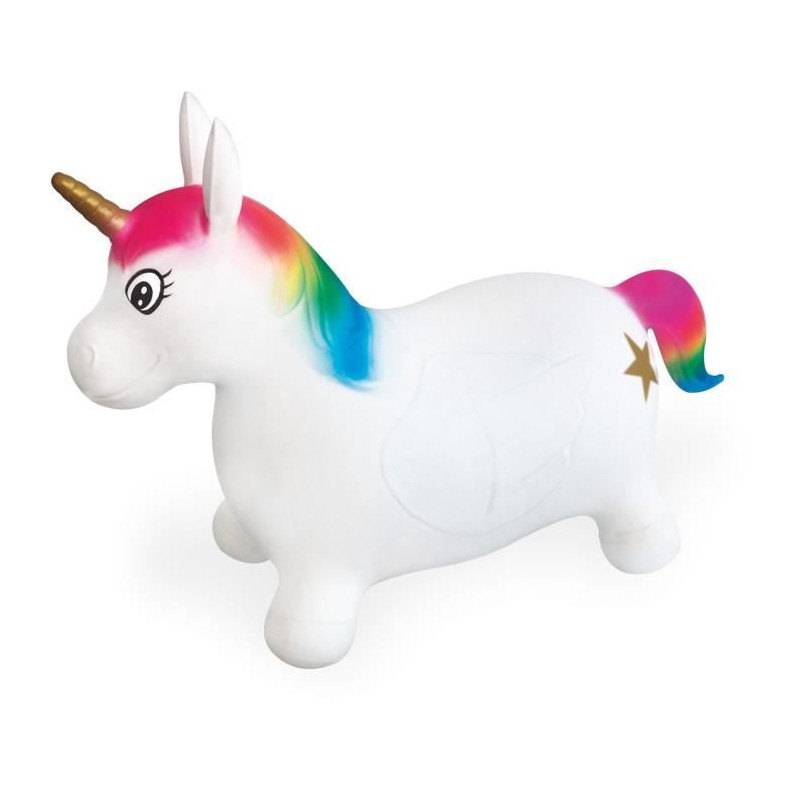 Ballon sauteur Licorne MONDO - PVC - Longueur 65cm - Pour enfants des 18 mois