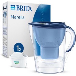 Carafe filtrante BRITA - Marella Bleue - Capacité 2,4L dont 1,4L d'eau filtré...