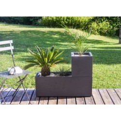 Pot de fleurs Carré 30 cm - EDA - Graphit Up - 21 L - Intérieur / Extérieur -...
