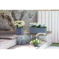 Pot de fleurs Carré 30 cm - EDA - Graphit Up - 21 L - Intérieur / Extérieur -...