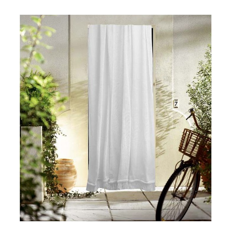 Rideau Marseillais tissé Blanc - 225 x 140 cm - TOISON D'OR