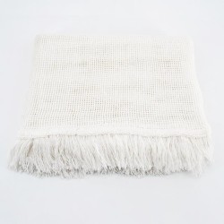 Rideau Marseillais tissé Blanc - 225 x 140 cm - TOISON D'OR