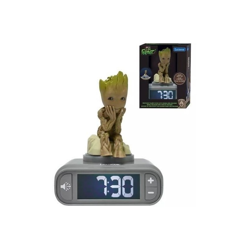 LEXIBOOK - Réveil digital avec veilleuse Groot des Gardiens de la Galaxie - S...