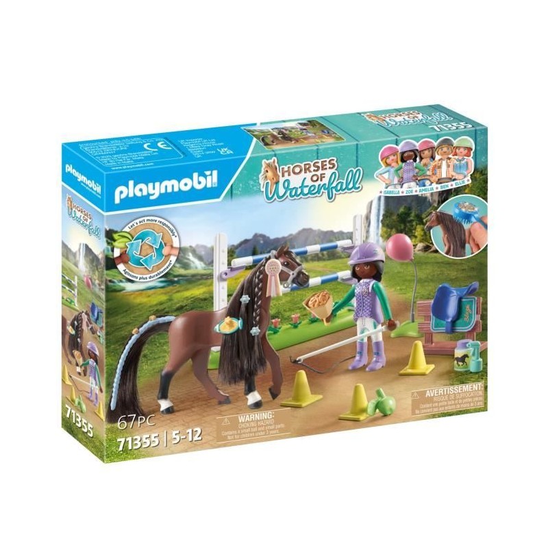 PLAYMOBIL 71355 Zoe & Blaze avec parcours d'obstacles, Horses of Waterfall, 6...