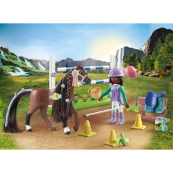PLAYMOBIL 71355 Zoe & Blaze avec parcours d'obstacles, Horses of Waterfall, 6...