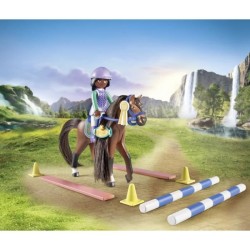 PLAYMOBIL 71355 Zoe & Blaze avec parcours d'obstacles, Horses of Waterfall, 6...