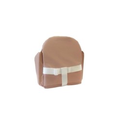 Coussin de chaise - TINEO- Sangles - 27 x 26 x 33 cm - Cassonade