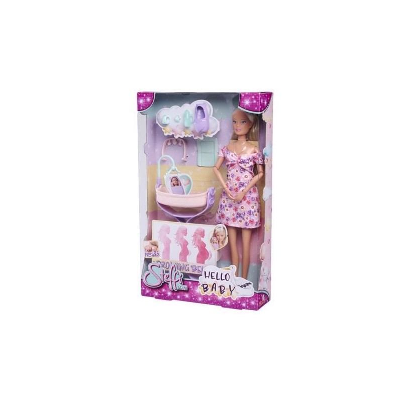 Smoby - Steffi Love - Future Maman - Poupée mannequin enceinte (29cm) - Acces...