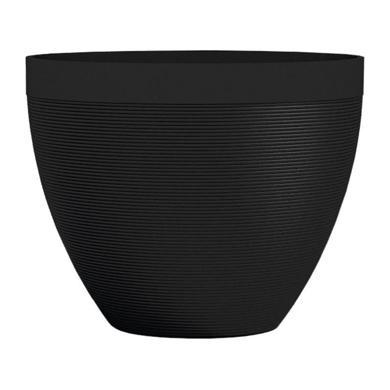 Pot de fleurs - GARDEN ID - Green Care Impact Noir-Anth - 30 x 26 cm - Garant...
